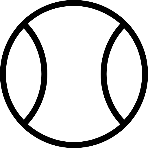 Tennis Ball Outlined Object Symbol