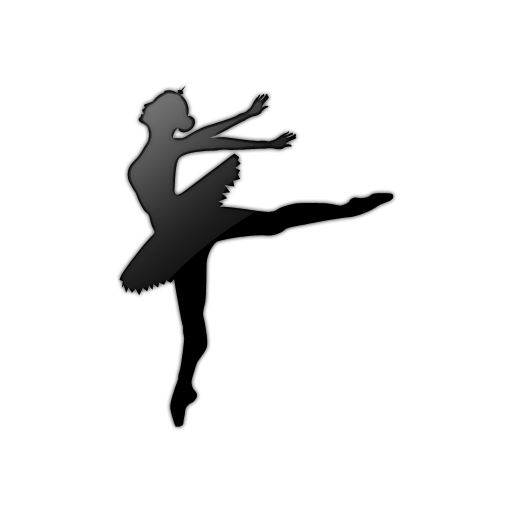 Ballerina Dancing Silhouette Icon