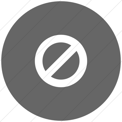Flat Circle White On Gray Bootstrap Font Awesome Ban Icon