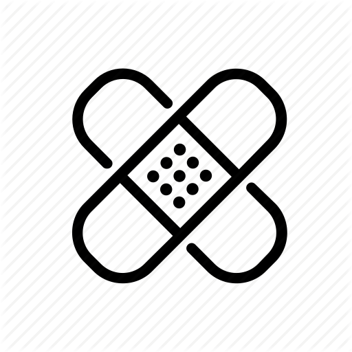 Bandage, Bandages, Cross, Hospital, Injury, Medicine Icon