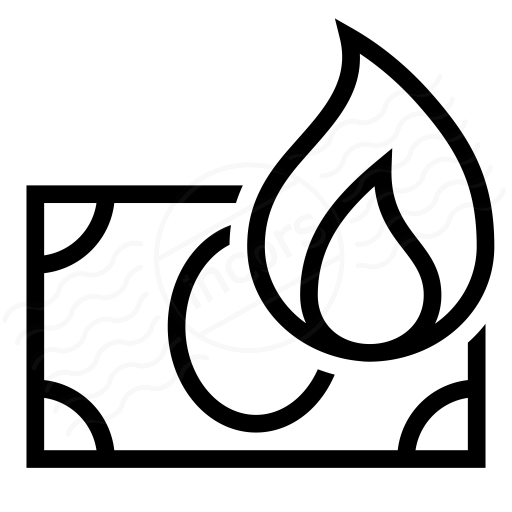 Iconexperience I Collection Money Bill Fire Icon