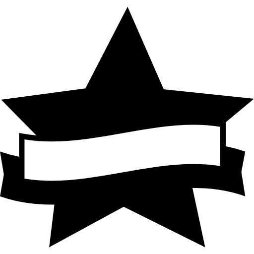 Star With A Banner Icons Free Download