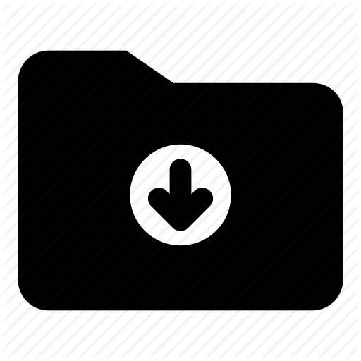 Arrow, Circle, Down, Download, Folder, Office Icon