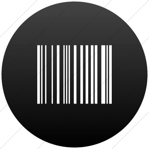 Flat Circle White On Black Gradient Bootstrap Font