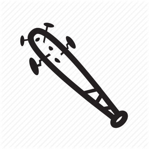 Baseball Bat, Baton, Blood, Nail, Weapon Icon