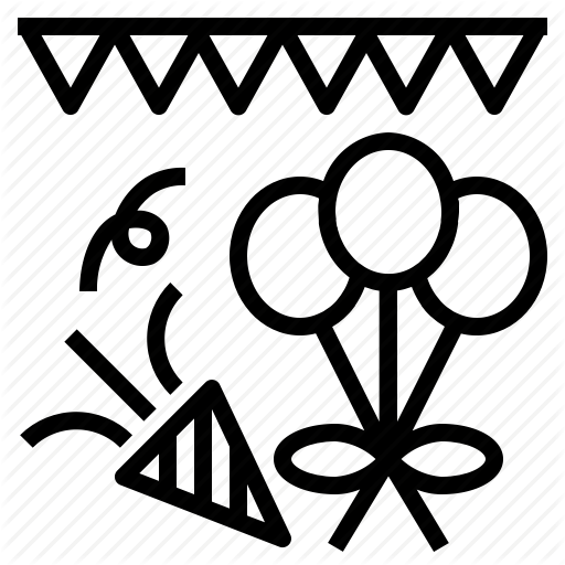 Balloon, Bash, Decoration, Fire, Flag, Party Icon