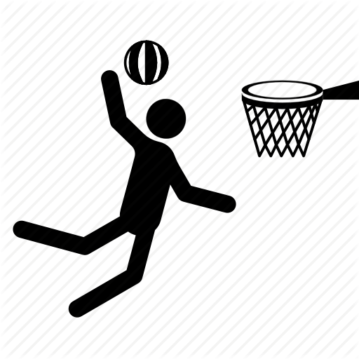 Basketball, Human, Man, Player, Sportsman, Stick, Stickman Icon