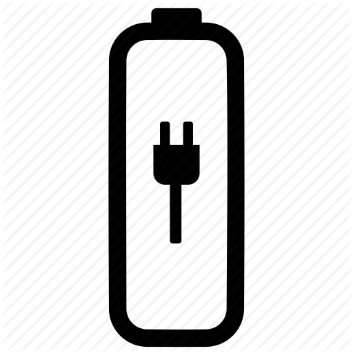 Battery, Charge, Charging, In, Plug, Verticle Icon