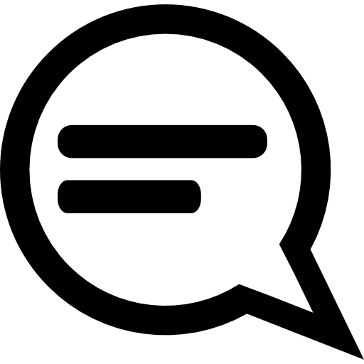 Chat Bubble With Lines