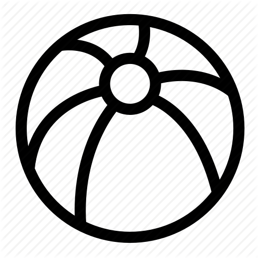 Beach Ball, Tourism, Toys Icon