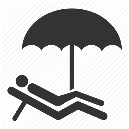 Beach, Chair, Travel, Vacation Icon