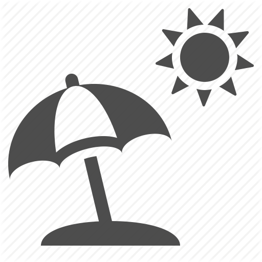 Beach, Island, Summer, Sun, Tropical, Umbrella, Vacation Icon