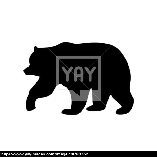 Bear Black Color Icon Vector