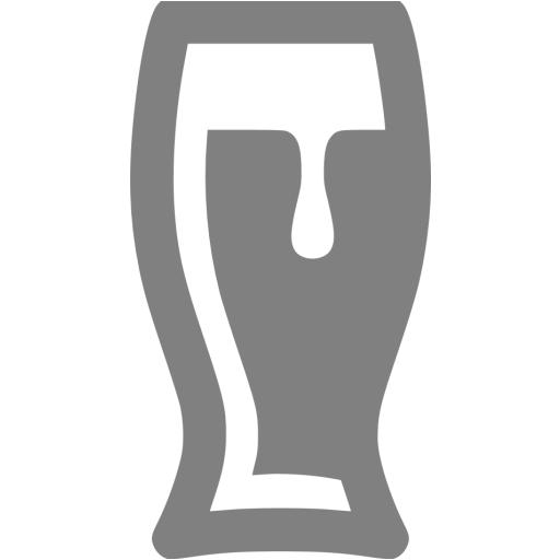 Gray Beer Glass Icon