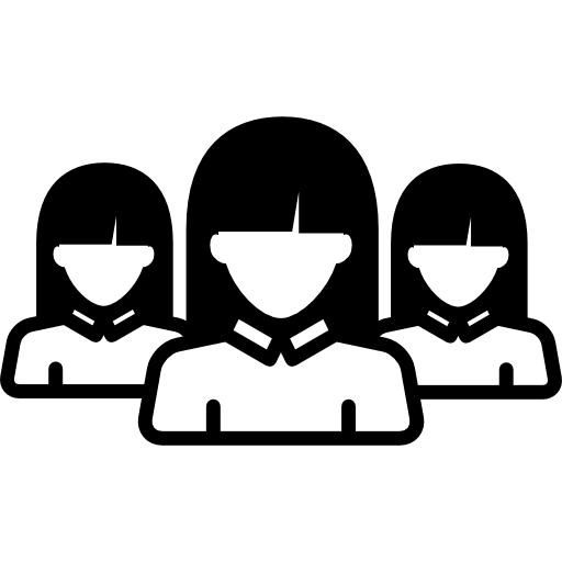 Girls Group Close Up Icons Free Download