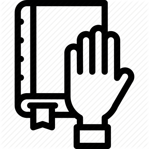 Bible, Court, Crime, Hand, Law, Lawyer, Police Icon
