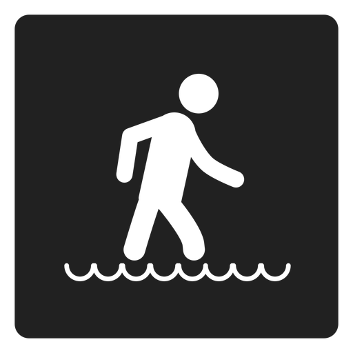 Walking In The Water Square Icon