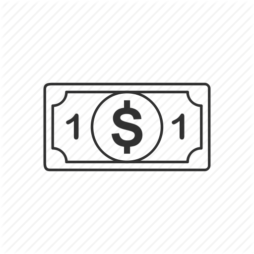 Bill, Dollar, Money, One, One Dollar Bill Icon