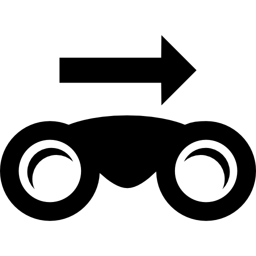 Binoculars With Right Arrow