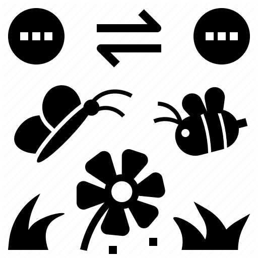 Bee, Butterfly, Garden, Neutralism, Pollination Icon