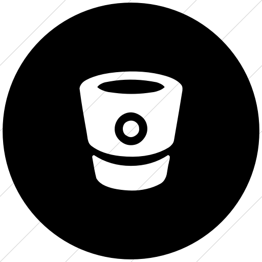 Flat Circle White On Black Bootstrap Font Awesome