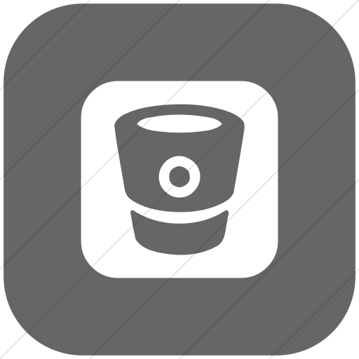 Flat Rounded Square White On Gray Bootstrap Font