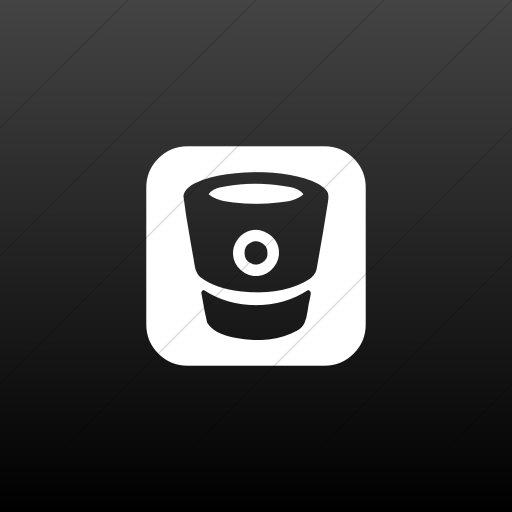 Flat Square White On Black Gradient Bootstrap Font