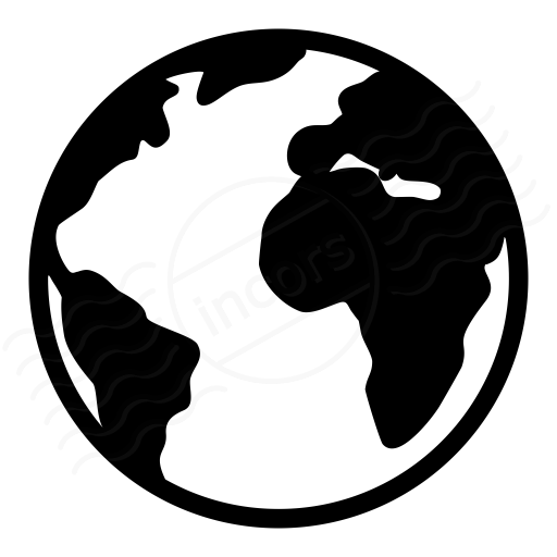 Earth Black And White Vector Icons Images