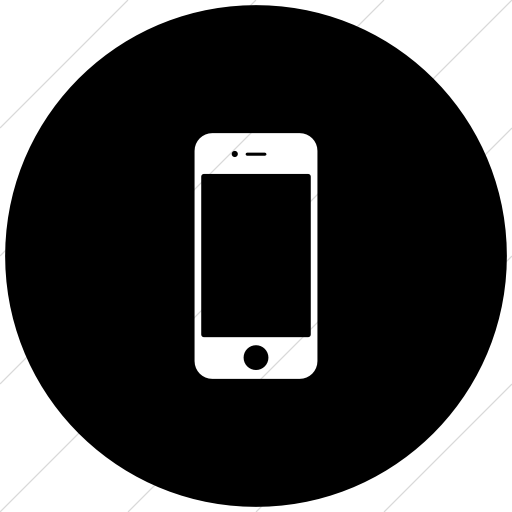 Flat Circle White On Black Raphael Iphone Icon
