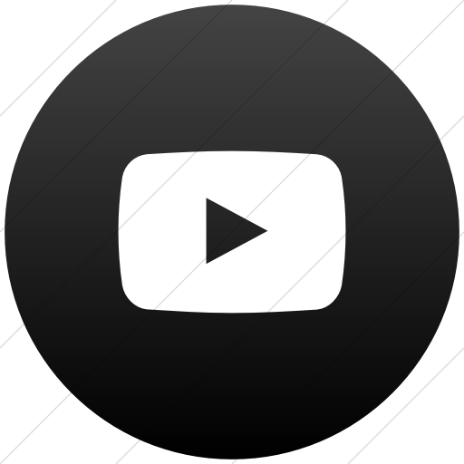 Flat Circle White On Black Gradient Social Media