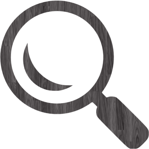 Black Wood Search Icon