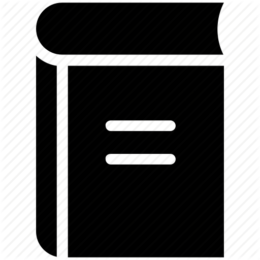 Basic App, Black, Book, Cover, Reading, Study, Tool Icon