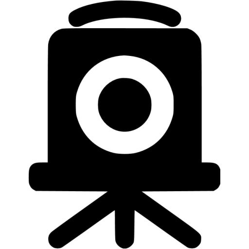 Black Old Time Camera Icon