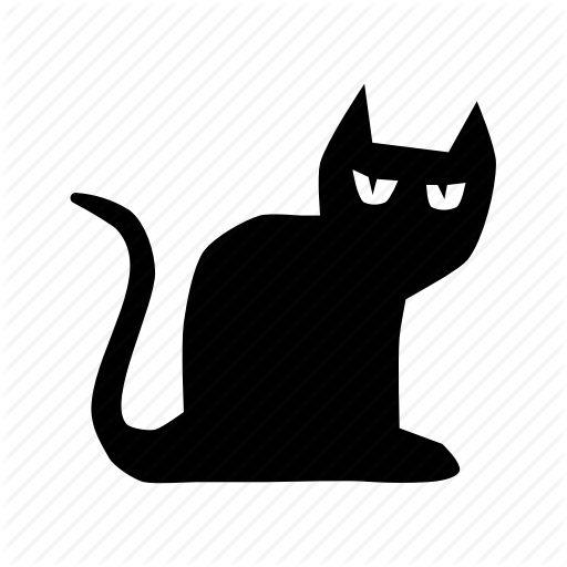 Black Cat, Cat, Halloween Icon