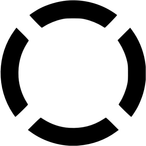 Black Circle Dashed Icon