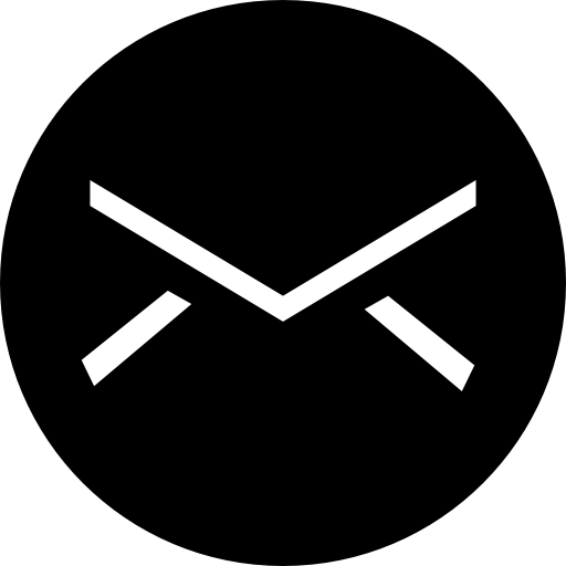 Email Black Circular Button