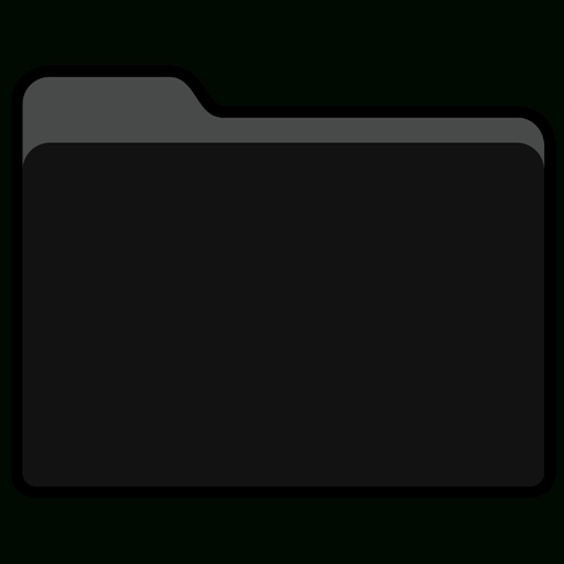 Blank Black Folder Icon
