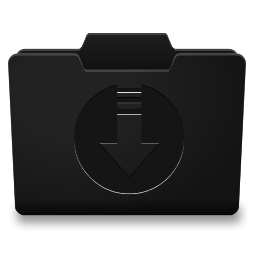 Black Downloads Icon