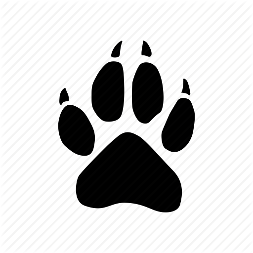 Footprint, Mountain, Wild, Wolf Icon