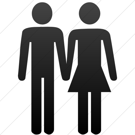 Simple Black Gradient Classica Man And Woman Holding