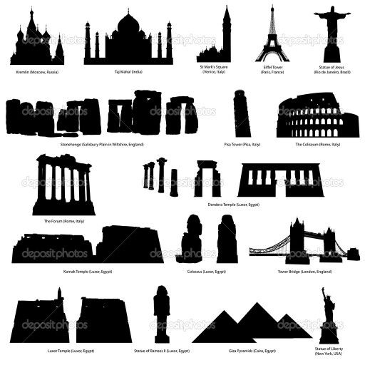 Silhouettes World Wonders Picture Insp Famous