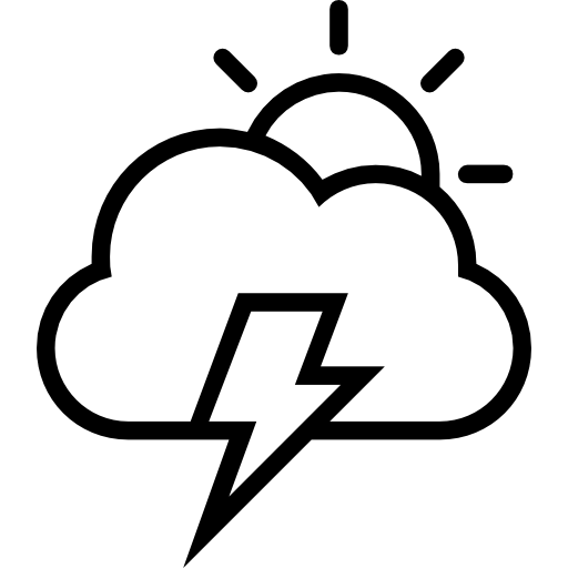 Sturm Tage Wetter Schnittstelle Symbol Der Sonne, Wolken Und Ein