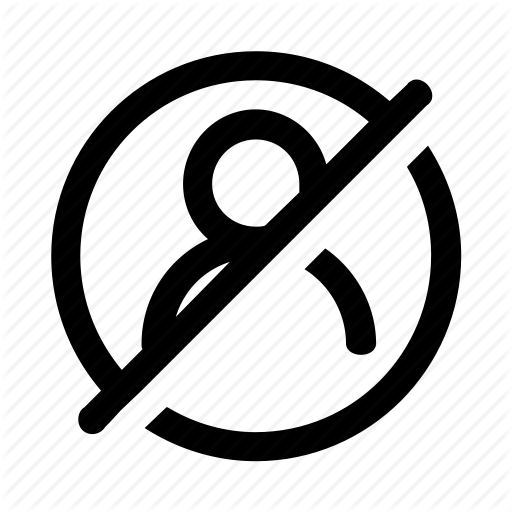 Admin, Block, Cancel, Crossed, Customer, Remove, User Icon