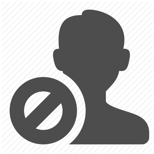 Block, Blocked, Male, Man, Sign, User Icon