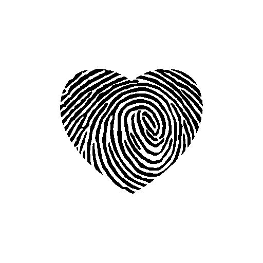 Fingerprint Heart Shape Free Vector Icons Designed