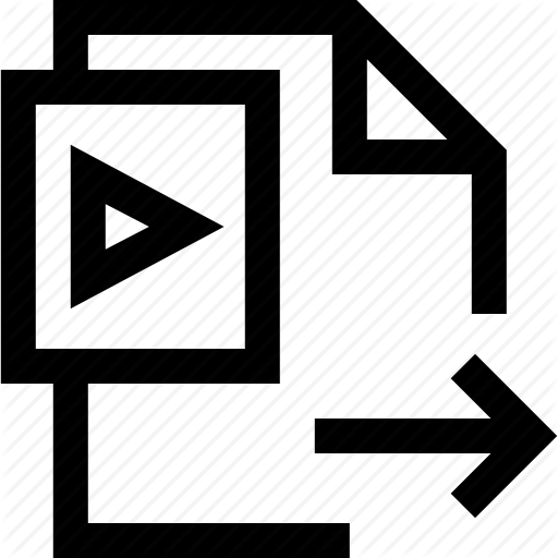 Arrow, Document, File, Movie, Right Icon