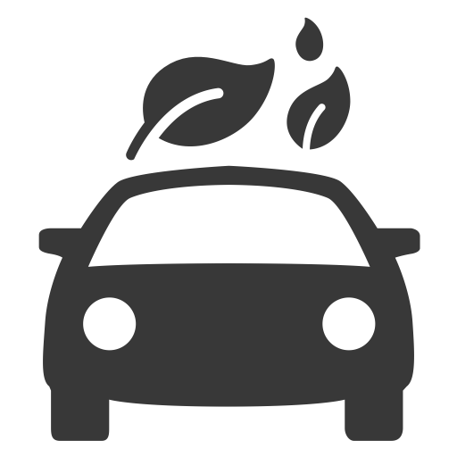 Eco Car Icon Little Blue Marble