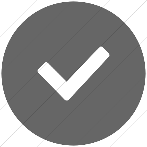 Flat Circle White On Gray Broccolidry Checkmark Icon
