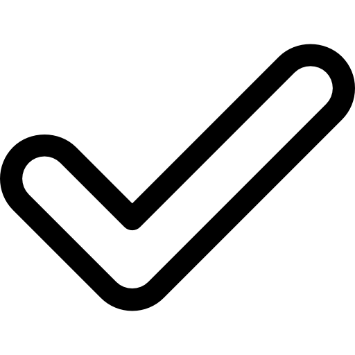 Rounded Check Mark Outline Icons Free Download