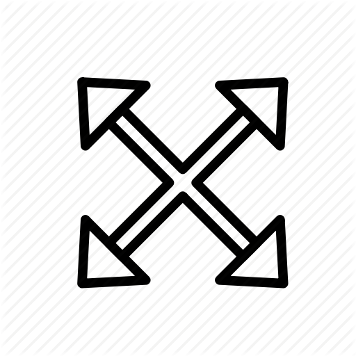 Arrow, Cross, Direction Icon